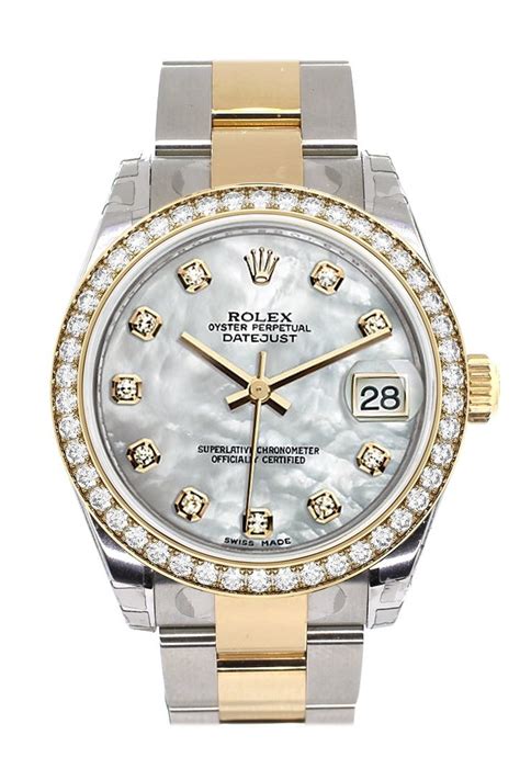 gold rolex datejust diamonds|Rolex Datejust diamond bezel aftermarket.